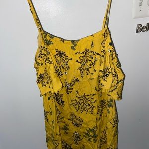 Floral yellow sun dress